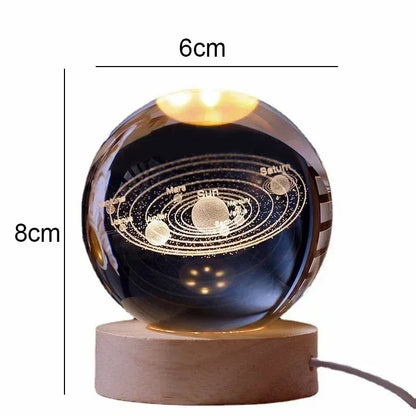 Crystal Ball Solar System Light Decoration