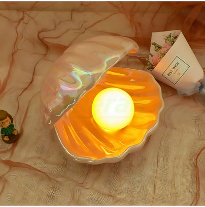 Modern Shell LED Ceramic Pearl Lamp