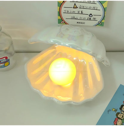 Modern Shell LED Ceramic Pearl Lamp