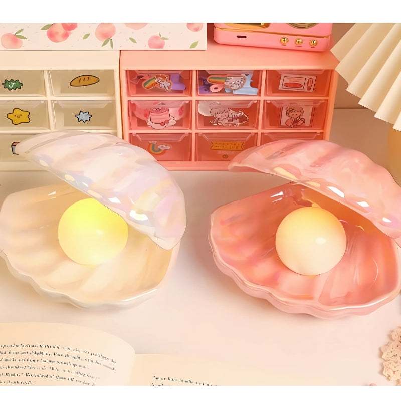 Modern Shell LED Ceramic Pearl Lamp