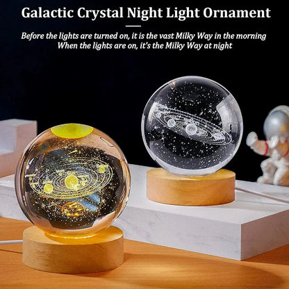 Crystal Ball Solar System Light Decoration