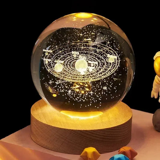 Crystal Ball Solar System Light Decoration