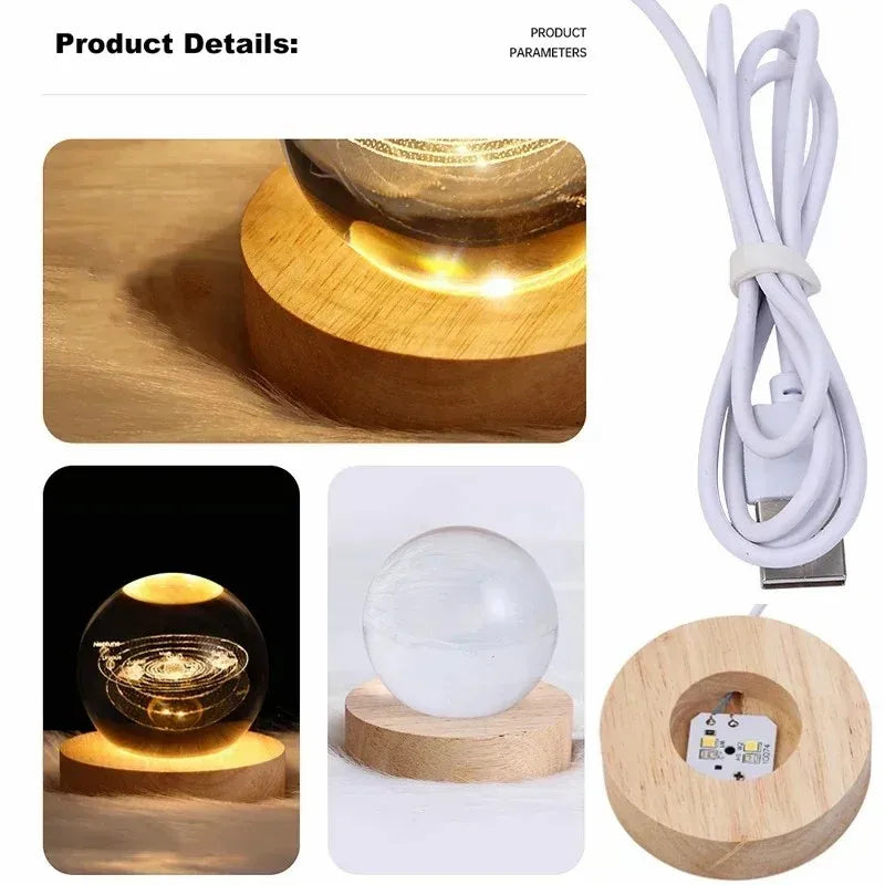 Crystal Ball Solar System Light Decoration